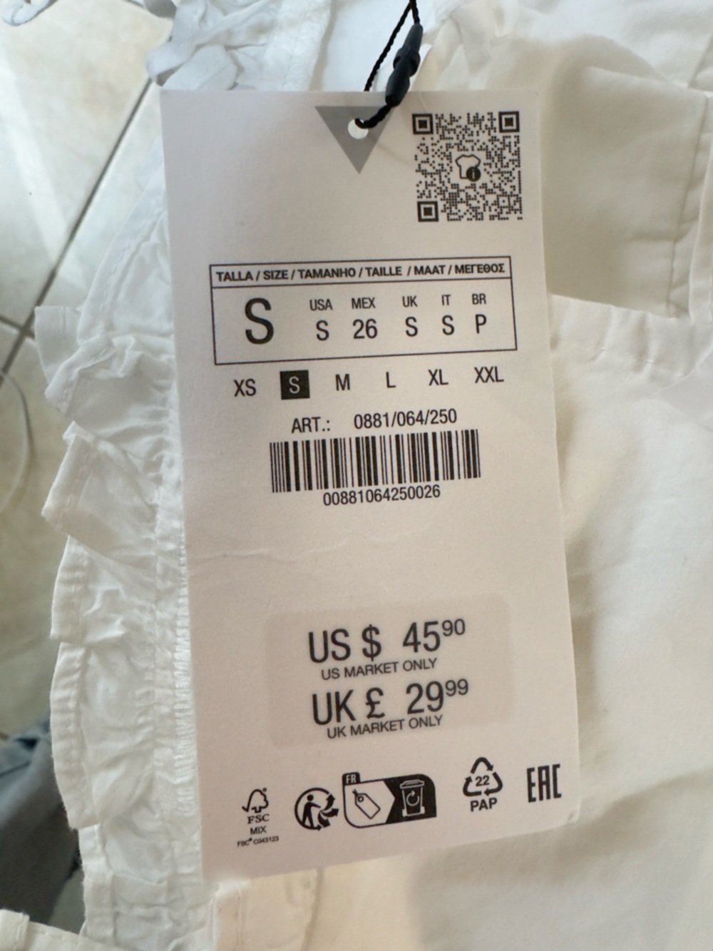 Zara White Blouse - Picture 3 of 6
